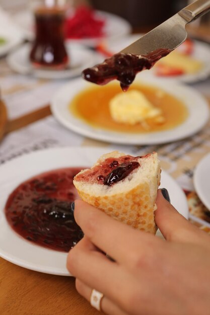 Rich and delicious Turkish breakfast