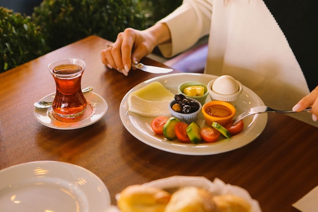 Rich and delicious Turkish breakfast