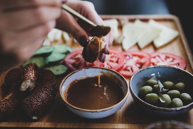 Rich and delicious Turkish breakfast