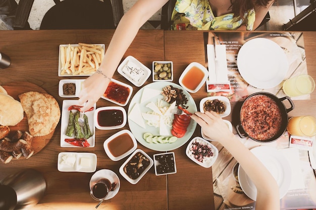 Rich and delicious Turkish breakfast