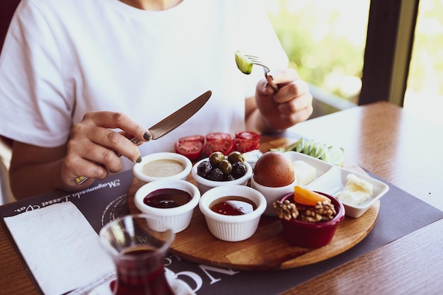 Rich and delicious Turkish breakfast