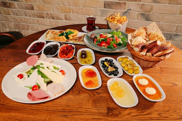 Rich and delicious Turkish breakfast