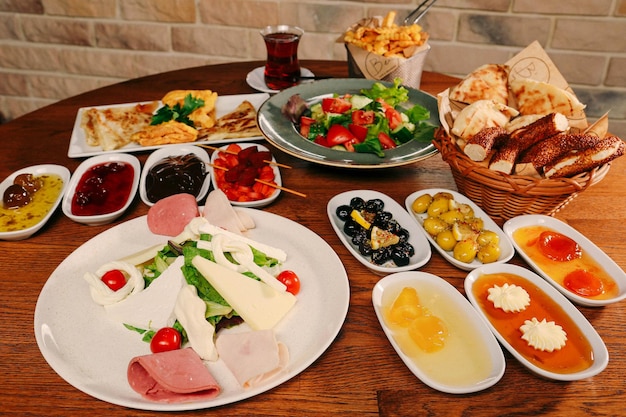 Rich and delicious Turkish breakfast