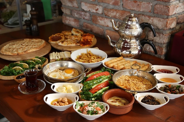 Rich and delicious Turkish breakfast