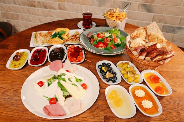 Rich and delicious Turkish breakfast