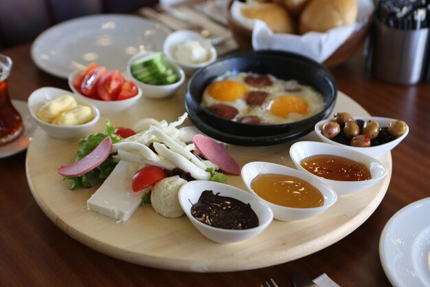 Rich and delicious Turkish breakfast