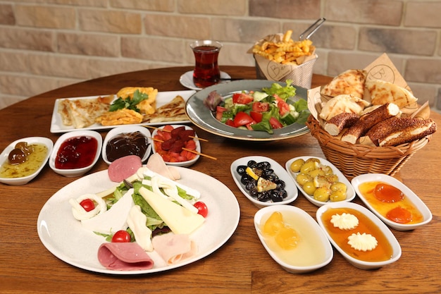 Rich and delicious Turkish breakfast