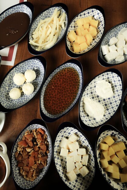 Rich and delicious turkish breakfast