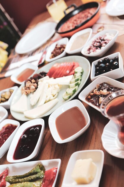 Rich and delicious Turkish breakfast