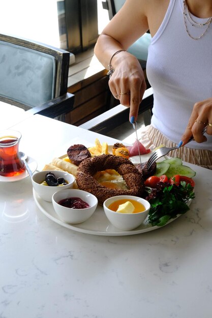 Rich and delicious Turkish breakfast