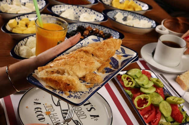 Rich and delicious Turkish breakfast