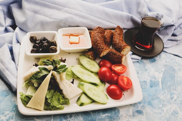 Rich and delicious Turkish breakfast