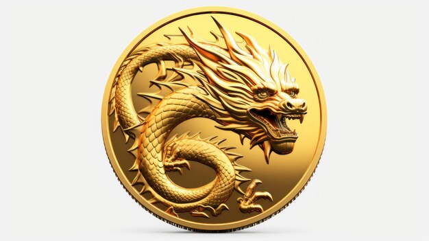 Rich dragon Coin Transparent background