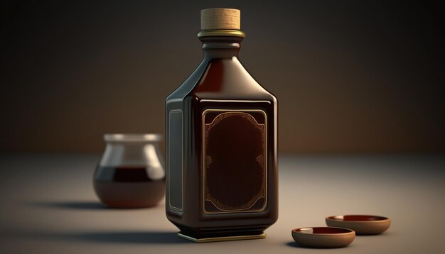 Rich and Flavorful Chinese Soy Sauce on Dark Background