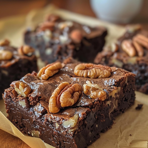 Rich and Fudgy Brownies with Nut Topping