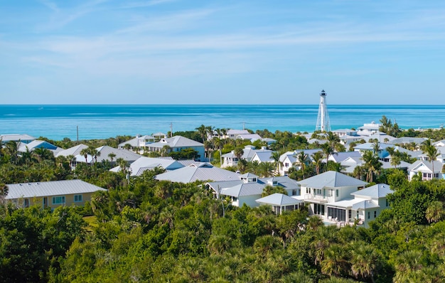 ボカ・グランデ (Boca Grande) はフロリダ州南西部のガスパリラ島にある小さな町で高価な休暇住宅と白い灯台を備えた裕福な近所です