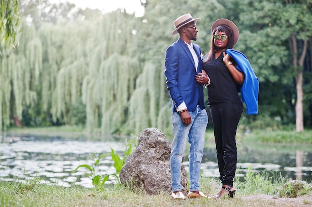 Rich and stylish african american couple