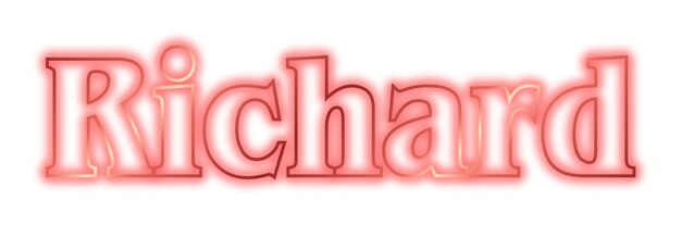 Richard sign in text effect photo with a white background