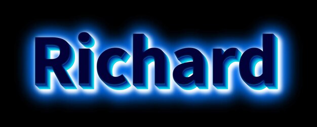 Richard sign in text effect photo with a white background