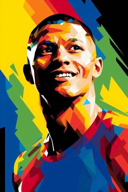 richarlison in de stijl van Wpap Generatieve AI