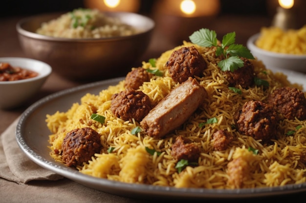 Richly spiced biryani picture