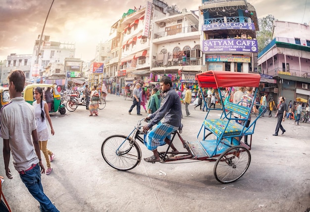 Rickshaw driver at Main Bazaar