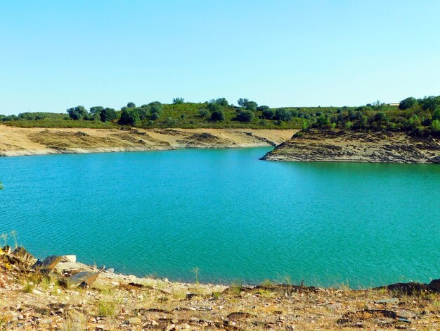 Ricobayo reservoir in the Esla river