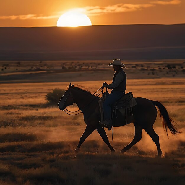 写真 馬に乗って ai で作られた広大な世界を渡る