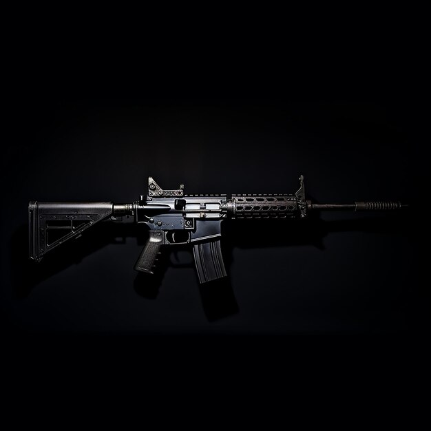 Photo rifle gun in dark background