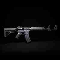 Photo rifle gun in dark background