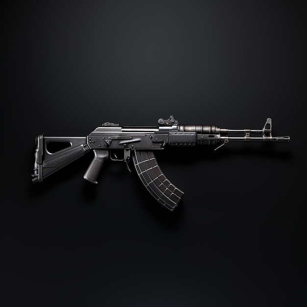 Photo rifle gun in dark background