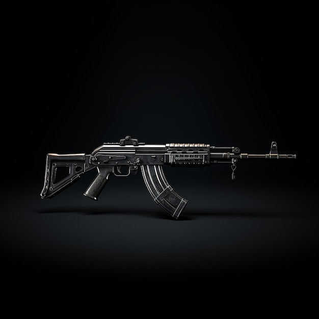 Photo rifle gun in dark background