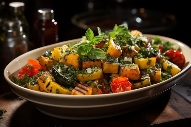 Rigatoni with Roasted Vegetable and Pesto