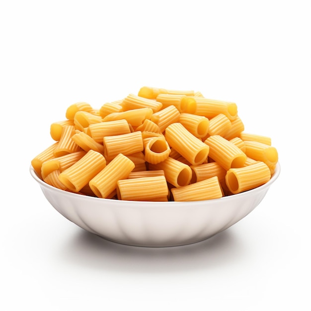 Rigatoni with white background high quality ultra h