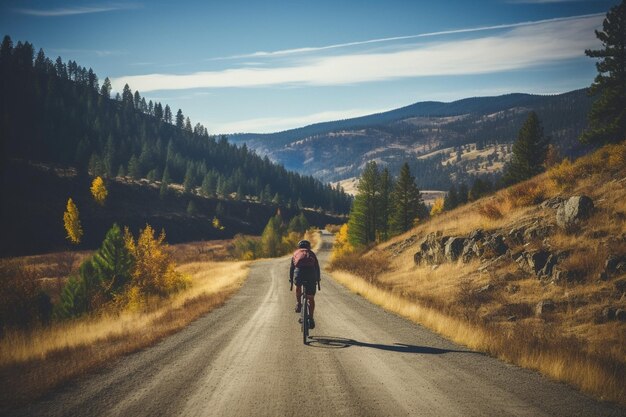 Rijden door de wildernis Dirt Road-fietsfoto