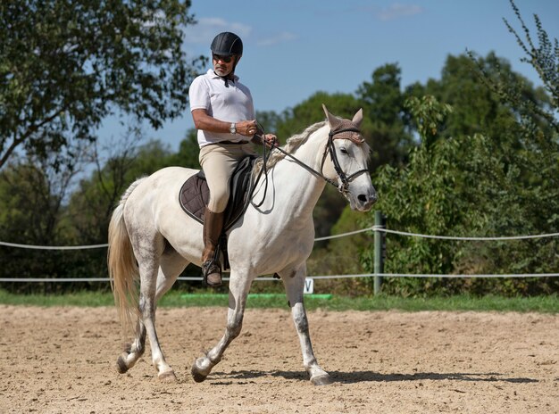 Rijdende man en paard