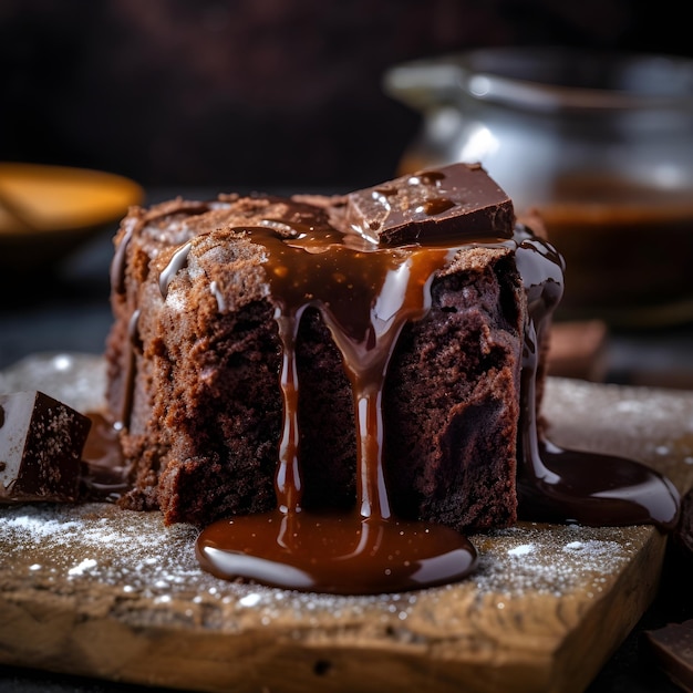 Rijke en Fudgy Chocolade Brownie