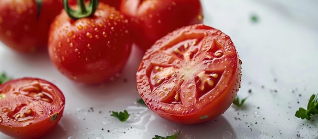 Rijke rode tomaten op de snijplank