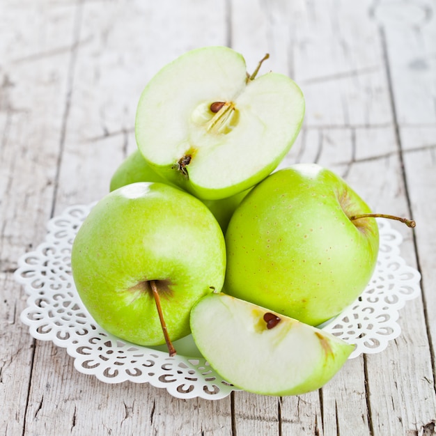 Rijpe groene appels