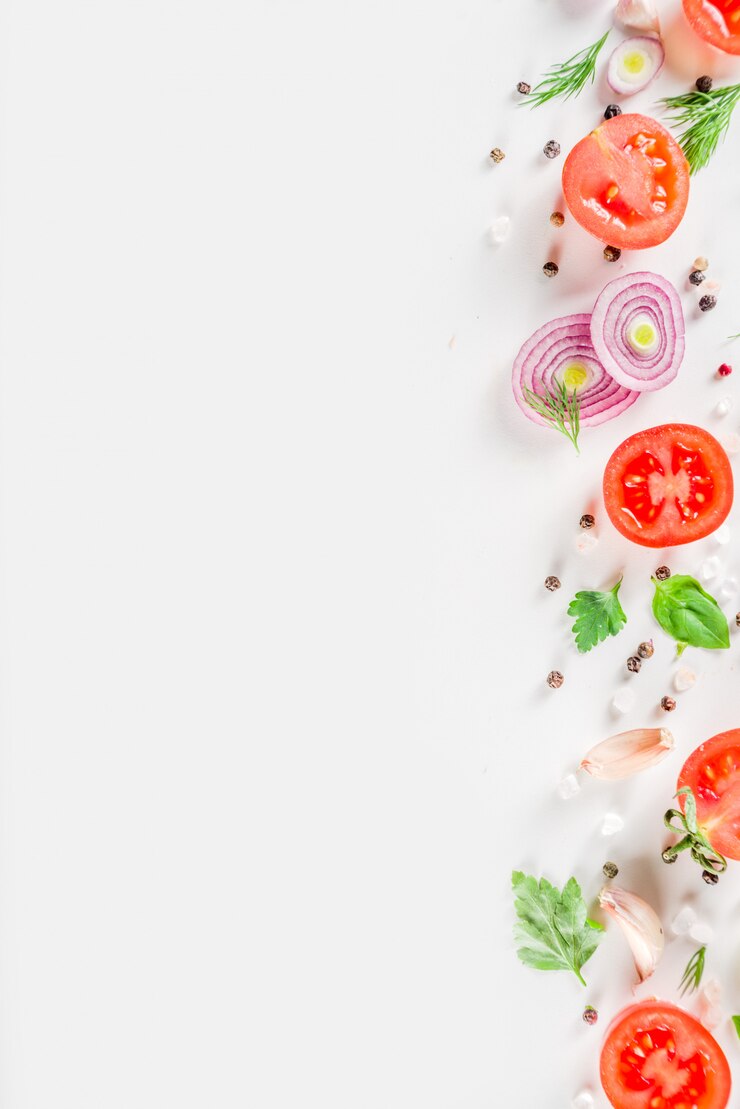 Foto rijpe rauwe groenten flatlay
