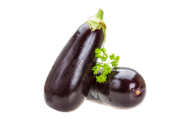 Rijpe verse aubergine