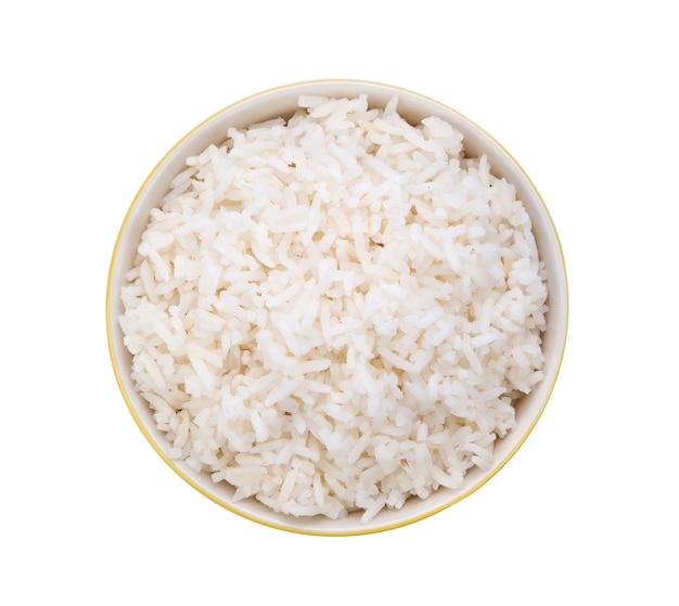 Rijst in een boog isolatedl op witte achtergrond