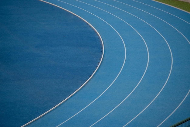 Rijstroken op de atletiekbaan