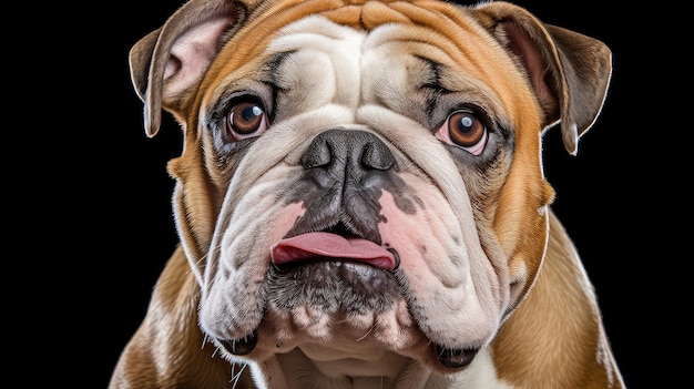 Rimpels Engelse bulldog gezicht