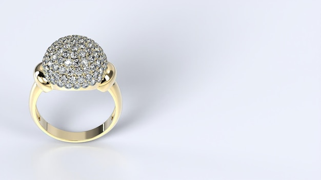 Ring bruiloft verloving gouden juweel diamant bal