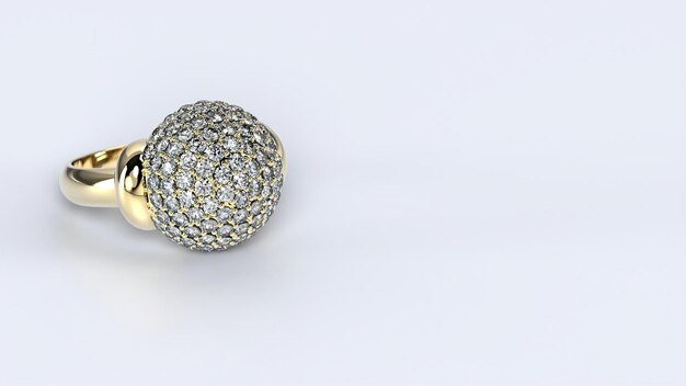 Ring bruiloft verloving gouden juweel diamant bal