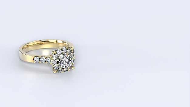 Ring bruiloft verloving gouden juweel diamant helder