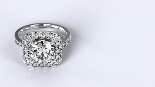 Foto ring bruiloft verloving zilveren juweel diamant