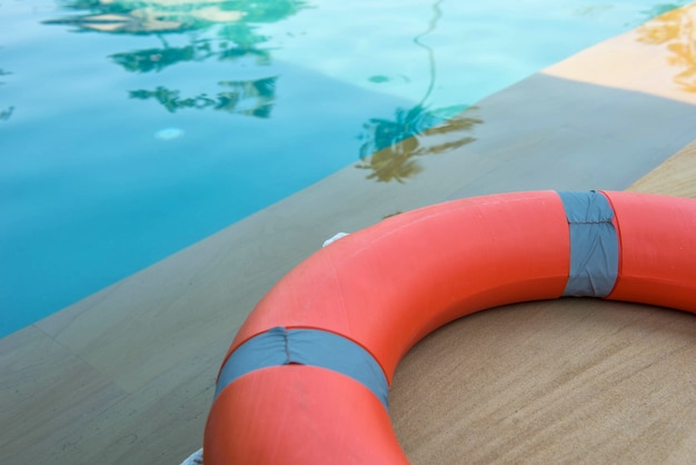 Ring buoy swimming pool.