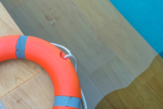 Ring buoy swimming pool.